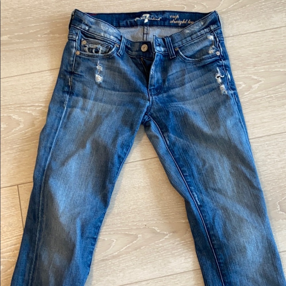 Seven for all mankind cropped straight leg 24